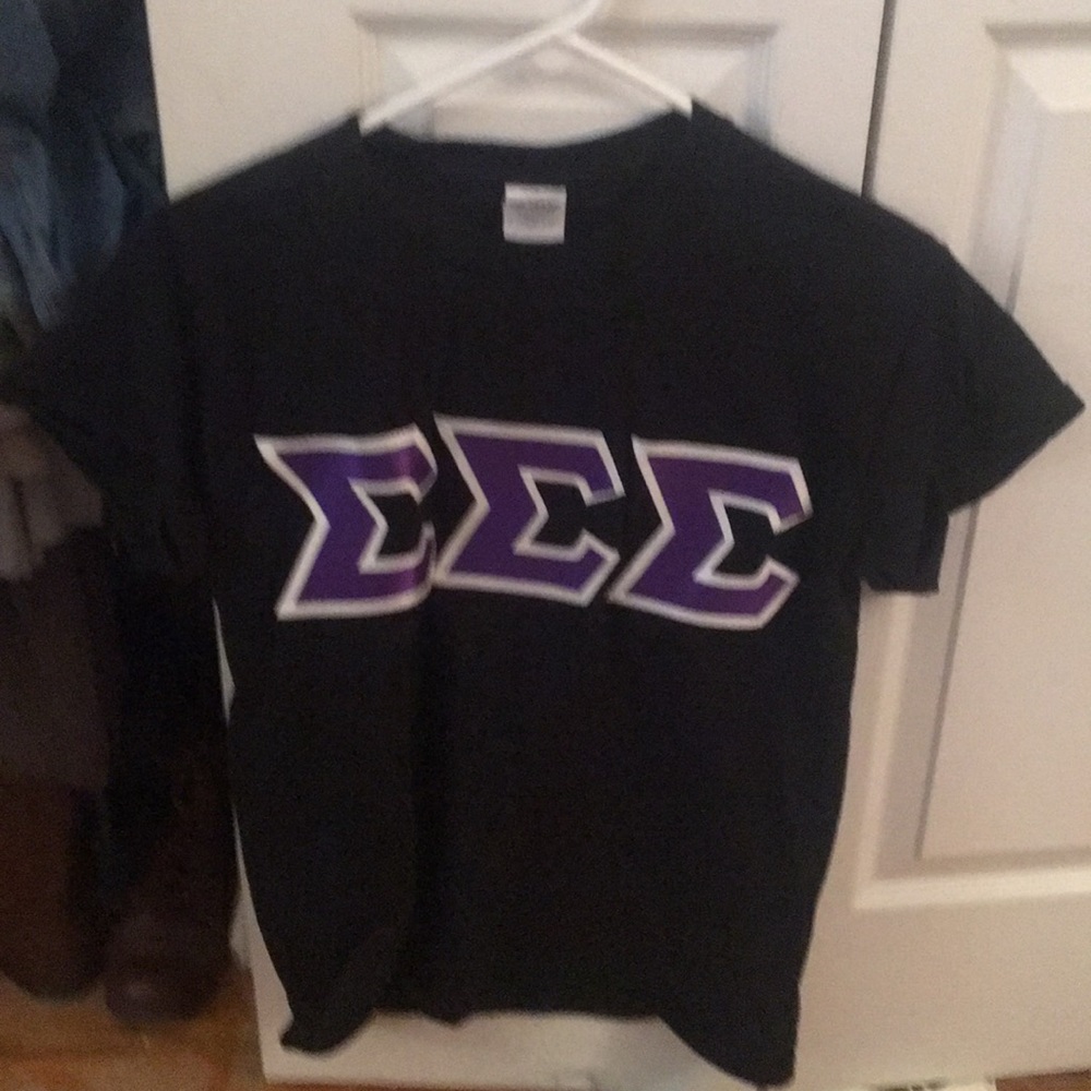 Sigma Sigma Sigma chapter letter t shirt